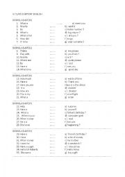 English Worksheet: GREAT matching halves for elementary students. Everyday english beginners