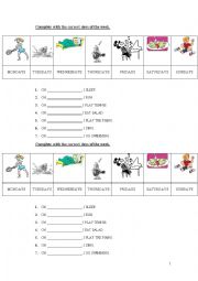 Days of the week-Look and complete