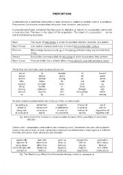 English Worksheet: Prepositions