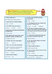 English Worksheet: Russia