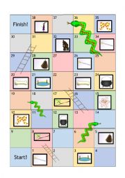 English Worksheet: Room on the Broom - snakes and ladders- board game