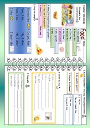 English Worksheet: FOOD VIDEO ACTIVITIES FOR KIDS - FIVE TASKS INCLUDING SONGS AND CONVERSATION part 1