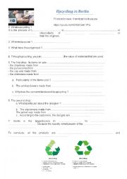 English Worksheet: Upcycling in Berlin
