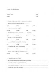 English Worksheet: English review Pre-Intermediate