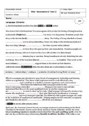 English Worksheet: test