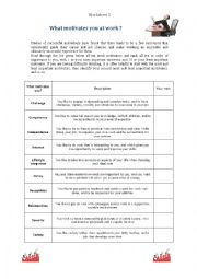 English Worksheet: Jobs and career Motivation