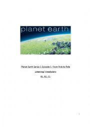 English Worksheet: Planet Earth Listening and Vocab,B1-C1