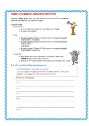 English Worksheet: Pursuasive Essay