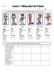 English Worksheet: Friends and Friendship(infornation gap and discussion)