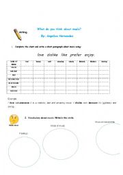 Music vocab and chart 