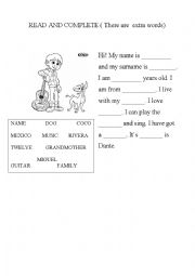 English Worksheet: Disney