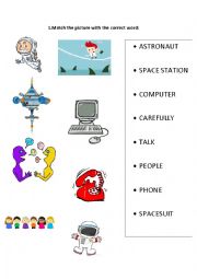 English Worksheet: Space vocab worksheet