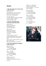 English Worksheet: Skyfall