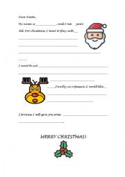 English Worksheet: Santa Letter