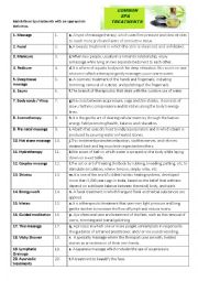 English Worksheet: Massage and Wellness - Common Spa Treatments