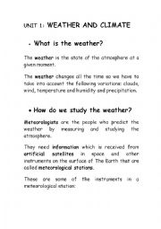 Climate and weather