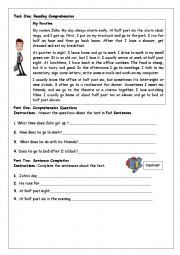 English Worksheet: have to-has to