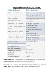 English Worksheet: Buying a train ticket