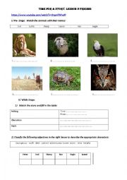 English Worksheet: 8th form time for a story: Friends