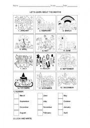 English Worksheet: Months of the year