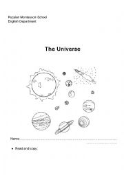 English Worksheet: The Universe