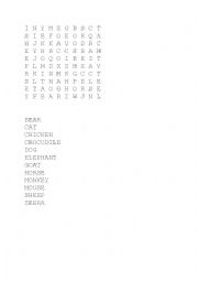 English Worksheet: Animals
