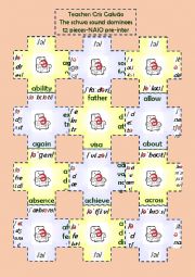 THE SCHWA SOUND DOMINOES GAME- STUDENTS LEARNED IT BY PLAYING