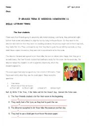 English Worksheet: literary terms, reading, relative clause