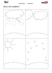 English Worksheet: how is the weather today?