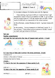 English Worksheet: daily routines