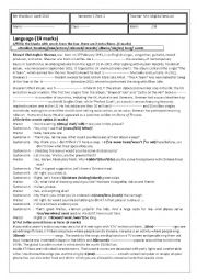 English Worksheet: 9th form emester2 test2 April 2018