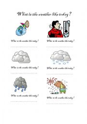 English Worksheet: What is the weather like? How is the weather