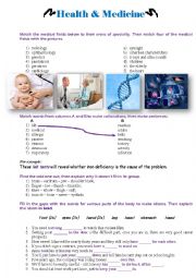 English Worksheet: Health Vocabulary
