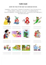 English Worksheet: Fairy Tales Vocabulary
