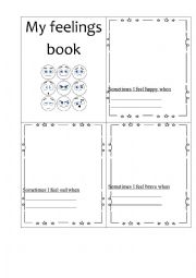 English Worksheet: Feeling minibook