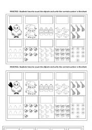 English Worksheet: Stundents count the objects.