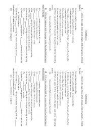 English Worksheet: Past meaning excercises