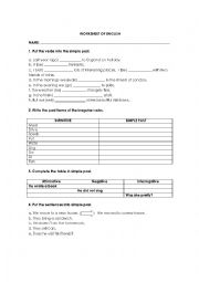 English Worksheet: Past Simple