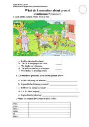 English Worksheet: PRESENT CONTINUOUS EXAM