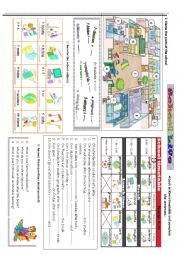 English Worksheet: school: places, subjects and timetable