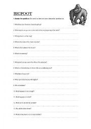 English Worksheet: THE SON OF BIGFOOT TRAILER