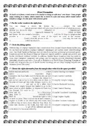 English Worksheet: Word formation