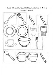 PREPOSITIONS OF PLACE AND TABLEWARE