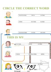 English Worksheet: Family tree