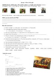 English Worksheet: Jumanji 2 Video lesson