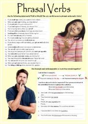 English Worksheet: PHRASAL VERBS 