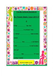 English Worksheet: The Present Simple Tense