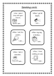 English Worksheet:  Feelings game