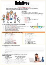 English Worksheet: RELATIVES