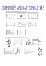 English Worksheet: Countries and nationalities